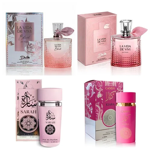 Miniatura 26 de A CENTER Juego de 4 perfumes para mujer – Set de regalo de fragancia floral con vainilla, almizcle y cítricos Eau De Pafume 3.5 onzas líquidas