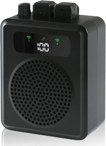 Miniatura 9 de Amplificador de voz inalámbrico con micrófonos de solapa, amplificador de voz portátil, micrófono con altavoz, mini megáfono con clip en/micrófono