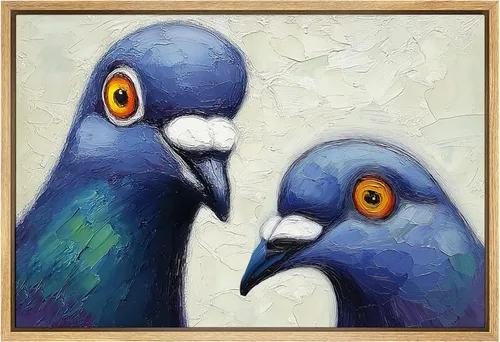 Miniatura 37 de SIGNFORD Lienzo enmarcado para pared, acuarela pastel, morado, luna, cielo, naturaleza, ilustraciones de área silvestre, arte moderno, vibrante