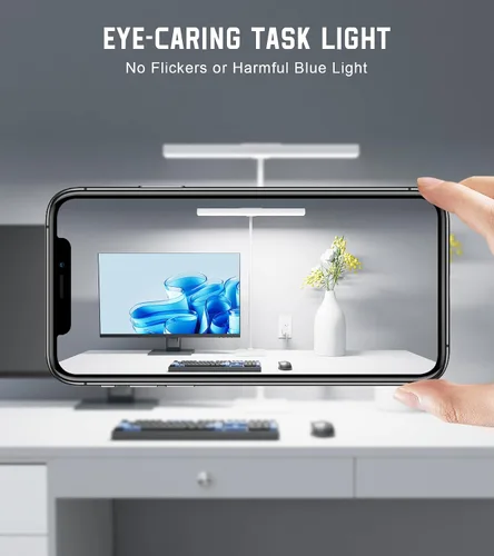 Miniatura 4 de Lámpara de escritorio LED para el hogar y la oficina con base, luz de tarea para arquitectos que cuida los ojos con cuello de ganso ajustable