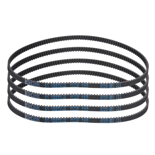 Miniatura 12 de uxcell 4pcs HTD-3M correa dentada de goma 60 dientes, 7.087 in de longitud de paso x 0.236 in de ancho x 0.094 in de altura, correa de distribución