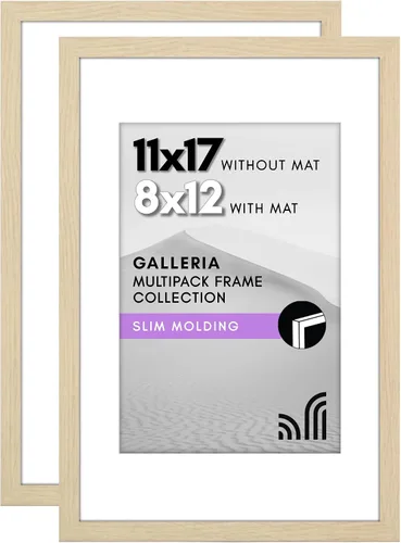 Miniatura 107 de Americanflat Portarretratos de 5 x 7 pulgadas con plexiglás pulido, juego de 2 unidades, para uso como marco de 4 x 6 con paspartú o para fotos de 5