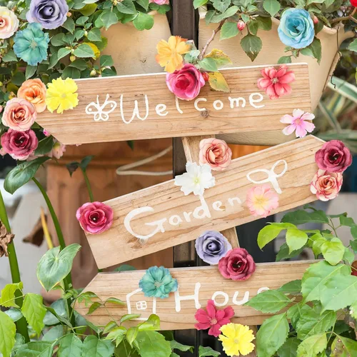 Miniatura 5 de Hanaive 80 cabezas de flores de seda, pequeñas peonías falsas, margaritas, rosas, ciruelos, flores de tela 3D, cabezas de flores artificiales a