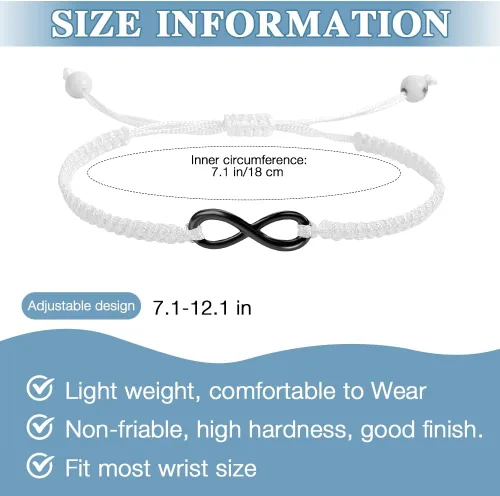 Miniatura 3 de Generic Pulseras a juego para parejas, regalos del día de San Valentín para él ella, regalos de relación a larga distancia, forma de la pulsera
