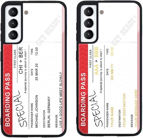 Miniatura 560 de Funda de teléfono personalizada para Samsung Galaxy S22+ / S22 Plus 5G, funda de TPU suave de vidrio templado antiarañazos personalizada con foto