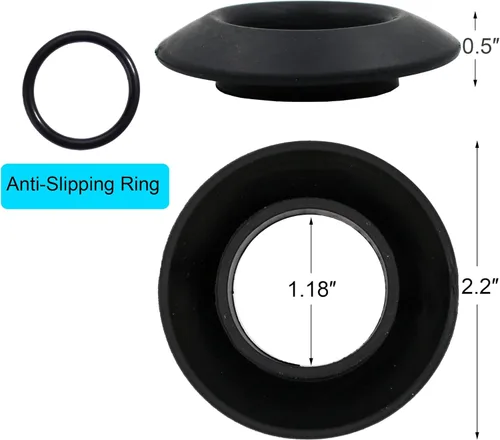 Miniatura 3 de 4 anillos universales de goteo para kayak y canoa, no más deslizamientos hacia arriba y hacia abajo (negro)