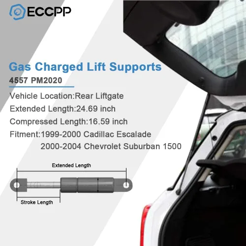 Miniatura 2 de Resortes de gas ECCPP, soportes de elevación, set de 2