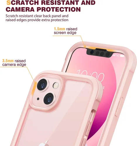 Miniatura 409 de Diaclara Funda diseñada para iPhone 16, mejorada [protección completa de la cámara], carcasa resistente de cuerpo completo con protector de pantalla