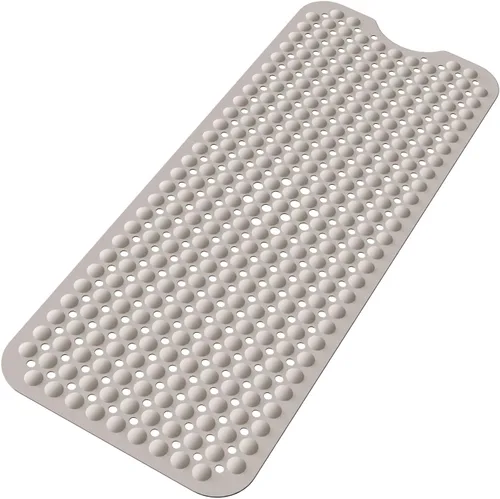 Miniatura 10 de Sheepping Alfombra de baño para bebé antideslizante extra larga para niños, de 40 x 16 pulgadas, alfombrilla de baño ecológica con 200 ventosas Azul