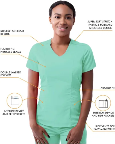 Miniatura 3 de Adar Pro Scrubs para mujer - Moderno cuello en V