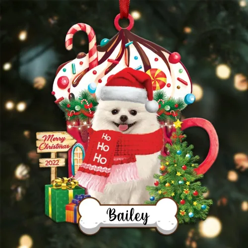 Miniatura 132 de Amantes de los perros de Navidad – Navidad de perros disponibles para muchos perros Shi Tzu – Adorno con forma personalizada, adorno de Navidad