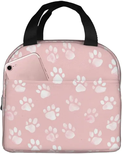 Miniatura 12 de Lonchera con diseño a cuadros azules aislada, bolsa térmica para almuerzo para adultos, niños, niñas, mujeres, oficina, trabajo, escuela, picnic