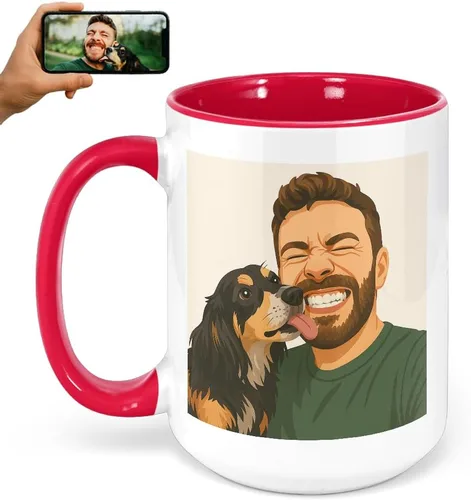 Miniatura 32 de Taza de café personalizada con foto, taza de cerámica personalizada de 11oz, taza de té con foto personalizada, idea única de regalo, Taza Café