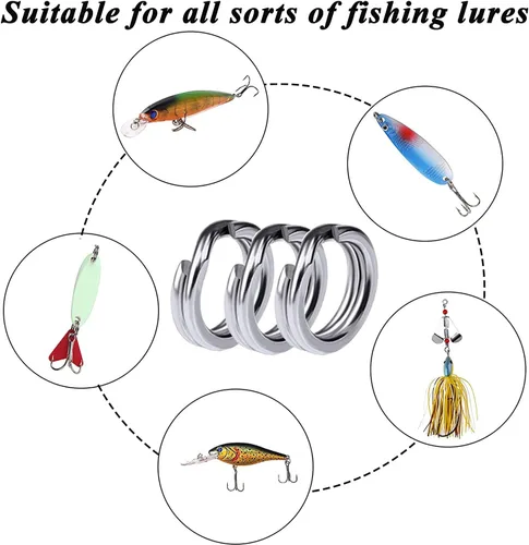 Miniatura 5 de Kit de ganchos agudos de pesca, 160 unids/caja, ganchos agudos afilados redondos curvados de gran brecha de acero de alto carbono para señuelos