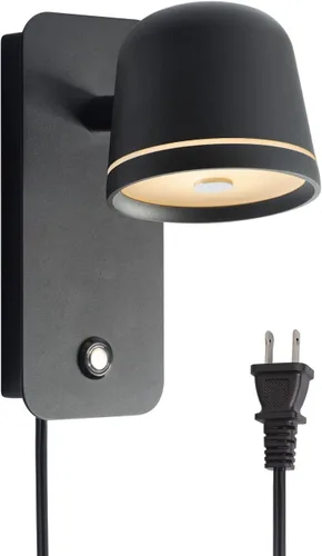 Miniatura 9 de Aisilan Lámpara de pared LED con enchufe con control de atenuación táctil. Lámpara de pared ajustable con ángulo montado en la pared, antirreflejos