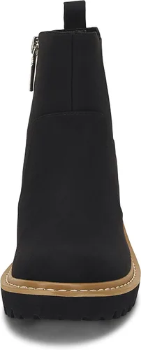 Miniatura 4 de Botines Chelsea con suela de lengüeta para mujer, sin cordones, tacón grueso de bloque medio, cremallera lateral elástica, botines de otoño e