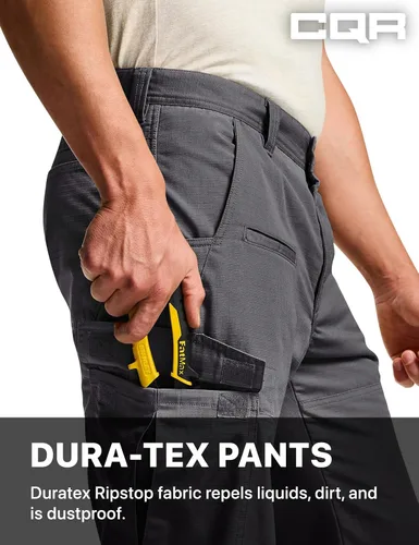 Miniatura 6 de CQR Pantalones tácticos de invierno para hombre, pantalones de trabajo térmicos para senderismo, pantalones cargo con forro polar para nieve y esquí