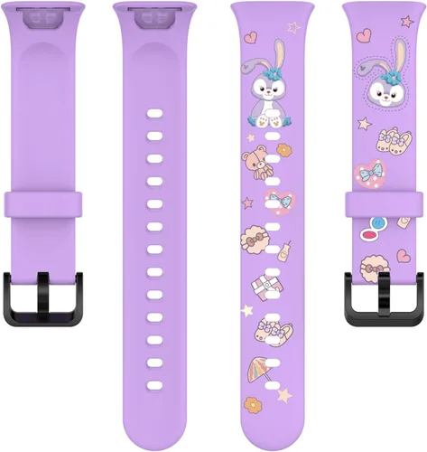 Miniatura 8 de Lijinlan Bandas de repuesto compatibles con Xiaomi Mi Band 7 Pro Strap mujeres hombres, impresión colorida linda piel floral suave flexible silicona