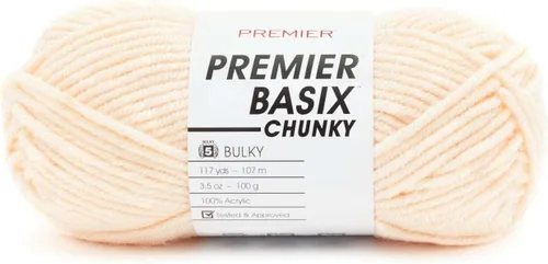 Miniatura 21 de Premier Yarns Basix Hilo Chunky Grueso, Perfecto para Elaborar Proyectos Rápidos, Peso Voluminoso, Hilo Acrílico, Acero, 3.5 onzas, 117 yardas