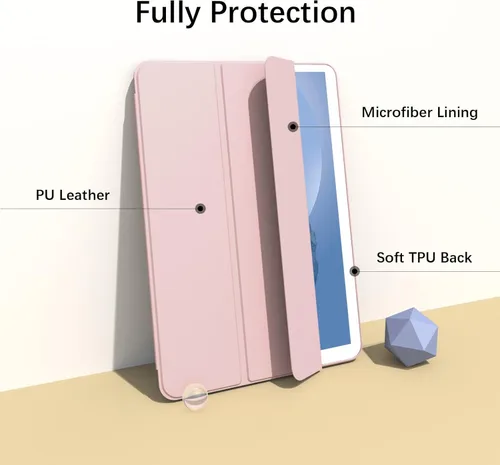 Miniatura 3 de Funda para iPad de 9.7 pulgadas 2017/2018, ligera, delgada, suave, TPU triple soporte, funda de reposo/encendido automático para iPad 9.7 5ª/6ª