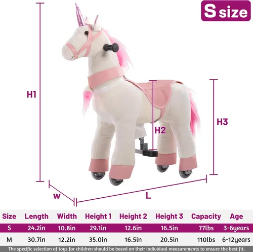 Miniatura 2 de Juguetes de Unicornio para Montar, Juguetes de Caballo para Montar para Niños, Juguetes para Montar para Niños de 3-5 Años, Juguetes de Animales