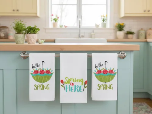 Miniatura 27 de Serafina Home Toallas de mano de baño irlandesas del día de San Patricio: suave y absorbente para invitados de cocina con bordado de trébol verde