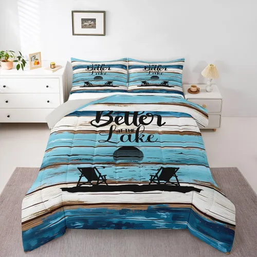 Miniatura 28 de Erosebridal Juego de edredón de ancla náutica, juego de ropa de cama con brújula oceánica, tamaño individual para niños, adolescentes y adultos
