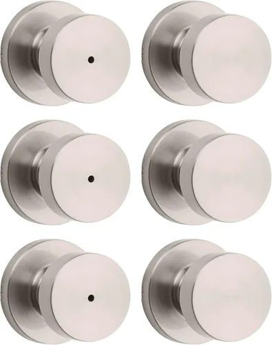 Miniatura 47 de Kwikset Pismo - Pomo de puerta redondo simulado, manija de un solo lado para armarios, puertas dobles francesas y despensa, pomo de puerta