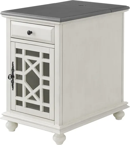 Miniatura 13 de Martin Svensson Home Elegante mesa auxiliar para silla con potencia, 24 pulgadas de ancho x 16 pulgadas de profundidad x 25 pulgadas de alto, negro