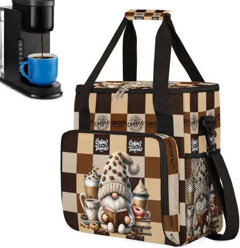 Miniatura 34 de Turquesa comienza tu día con la bolsa de transporte para cafetera, bolsa de almacenamiento de viaje para cafetera, bolsa de almacenamiento de viaje