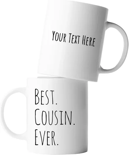 Miniatura 9 de Panvola Taza de café con texto en inglés "Best Cousin Ever", regalos para mujeres y hombres de la tía, tío, familia, reunión, vasos de cerámica, 11