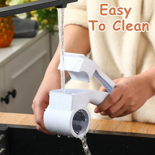 Miniatura 6 de Boao Rallador de queso giratorio manual de mano con tambor de acero inoxidable para rallar nueces de chocolate duro, herramienta de cocina, regalos