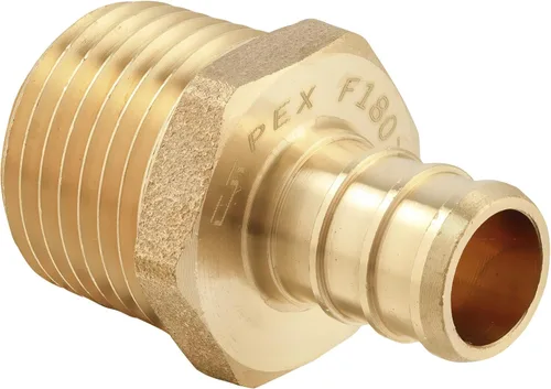Miniatura 13 de 4 piezas EFIELD Barb Crimp Pex 1/2 pulgada x 1/2 pulgada macho NPT adaptador de latón accesorios de latón (PEX1807017-4PCS)