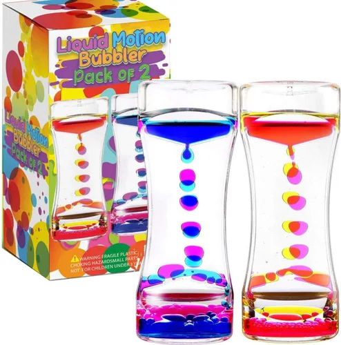 Liquid Motion Bubbler - Temporizador sensorial, 2 minutos, gran juguete sensorial calmante de burbujas para niños con autismo, TDAH, ansiedad o