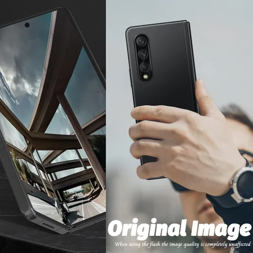 Miniatura 3 de Orzero Paquete de 2 protectores de lente de cámara compatible con Samsung Galaxy Z Fold 4 5G, protector de vidrio templado de 9 durezas HD