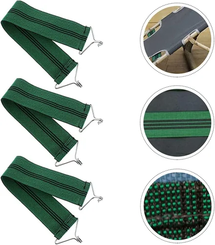 Miniatura 3 de BESPORTBLE 3 piezas de tela de repuesto para silla de gravedad, cinturón de tela reclinable, pieza de reparación para patio al aire libre, playa