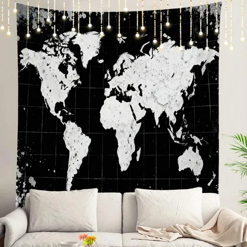 Miniatura 144 de Shrahala Tapiz de pared de hojas de arce otoñal, hojas rojas llameantes, fondo negro, tapiz grande para colgar en la pared, tapiz decorativo