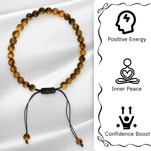 Miniatura 78 de Amazing Gemstone Crystal Anklet Ankle Bracelets for Women - Waterproof Beaded Healing Crystal Anklets, Plus Size Chakra Gemstone Bead Anklet