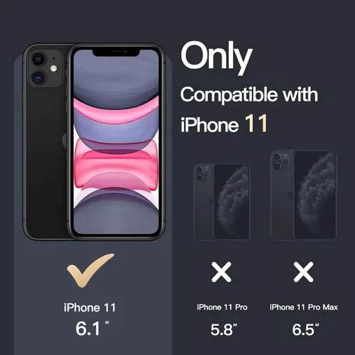 Miniatura 2 de JETech Funda magnética para iPhone 11 de 6.1 pulgadas, compatible con carga inalámbrica MagSafe, a prueba de golpes, parte trasera transparente