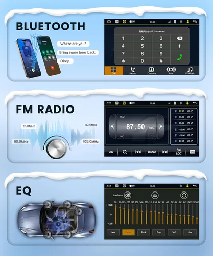 Miniatura 4 de Rimoody Radio de coche estéreo de un solo DIN inalámbrico Carplay Android Auto con Bluetooth 5.0, pantalla táctil de 5.9 pulgadas, reproductor MP5
