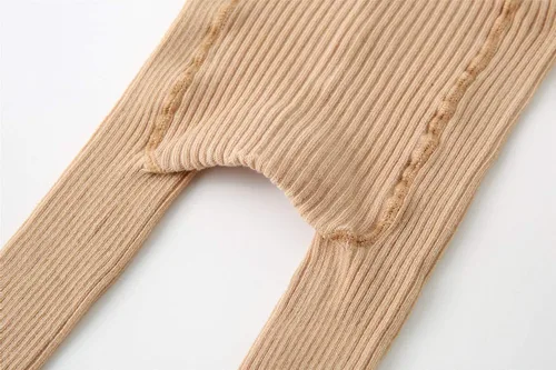 Miniatura 6 de CECORC Mallas de punto trenzado para niñas pequeñas, medias gruesas de algodón para bebés de 1 a 10 años