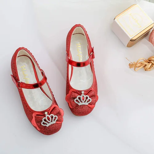 Miniatura 4 de Walofou Zapatos de vestir para niñas de flores, zapatos de tacón para fiesta de boda, zapatos planos de princesa Mary Jane para niños pequeños