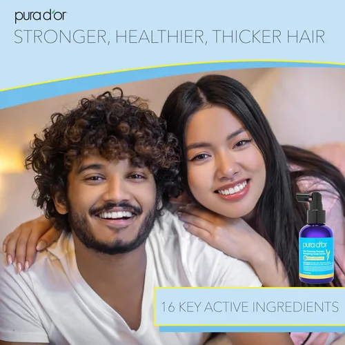 Miniatura 7 de PURA D'OR Terapia de adelgazamiento del cabello, mascarilla de biotina hidratante intensa, paquete de 8 (9.6 onzas) + terapia del cuero cabelludo