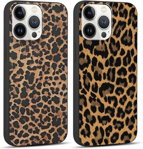 Miniatura 24 de Paquete de 2 Fundas de Teléfono Bonitas con Estampado de Guepardo para Apple iPhone 13 Pro Max de 6.7 Pulgadas, Fundas de Diseño