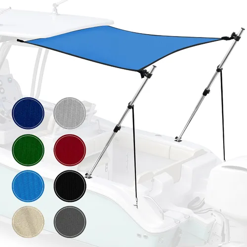 Miniatura 16 de Extensión universal de sombra en T para toldos Bimini para barcos, toldo de barco, postes telescópicos ajustables, acero inoxidable, cubierta