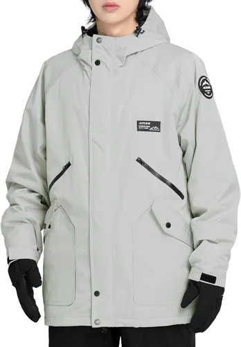 Miniatura 9 de Actleis - Chaqueta impermeable para hombre de snowboard, cálida, cortavientos, para invierno, con capucha