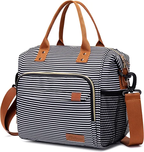 Miniatura 21 de TuErCao - Linda lonchera con forma de fresa para mujeres; bolsas de almuerzo para el trabajo, lonchera pequeña con aislamiento para pícnic, viaje