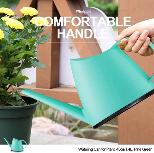 Miniatura 5 de WhaleLife Regadera interior para plantas de bonsái de casa (1.4L, verde pino)