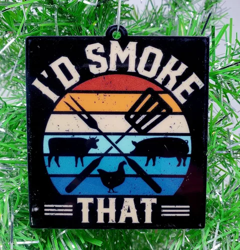 Miniatura 2 de Adorno navideño con temática de barbacoa - I'd Smoke That (B70)