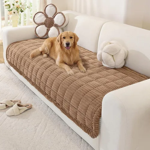 Miniatura 28 de Funda de sofá para perros, lavable, funda de sofá para mascotas, funda de sofá modular suave y mullida en forma de L, protector grueso apto